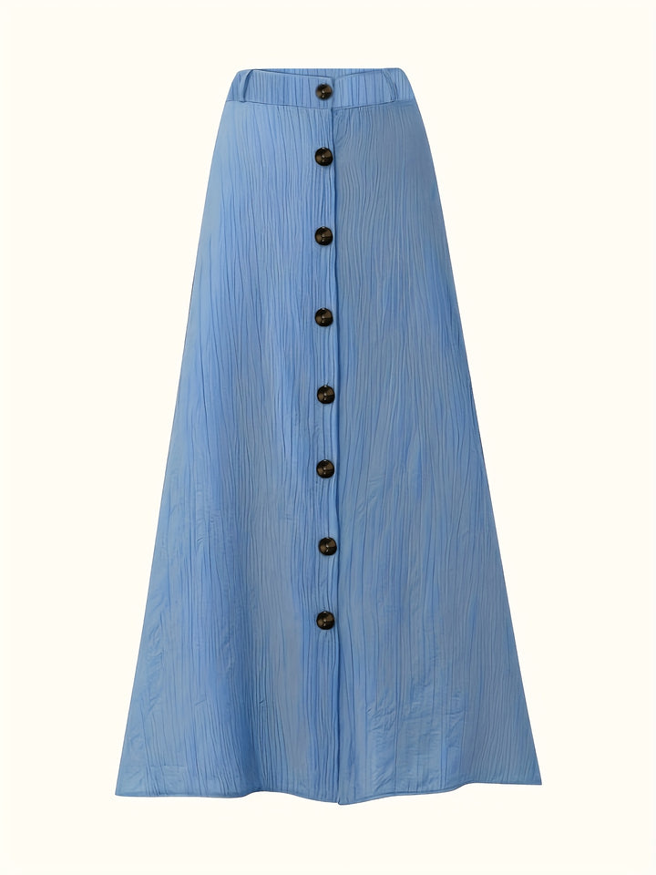 Diane | Button-Front A-Line Maxi Skirt