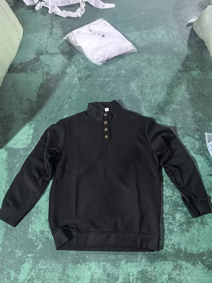 Hudson | Cable-Knit Button Henley Sweater