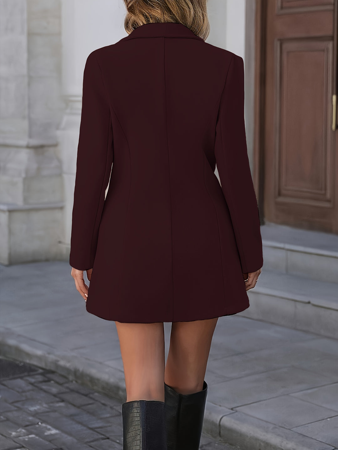 Fiona | Stand Collar Button-Front Coat