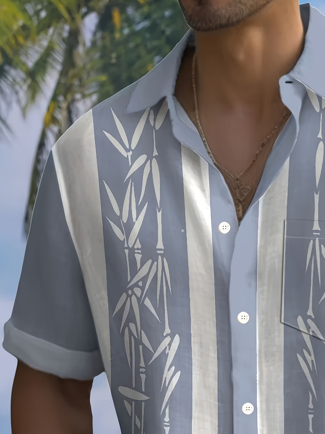Kellan | Men's Hawaiian Color-Block Short Sleeve Shirt
