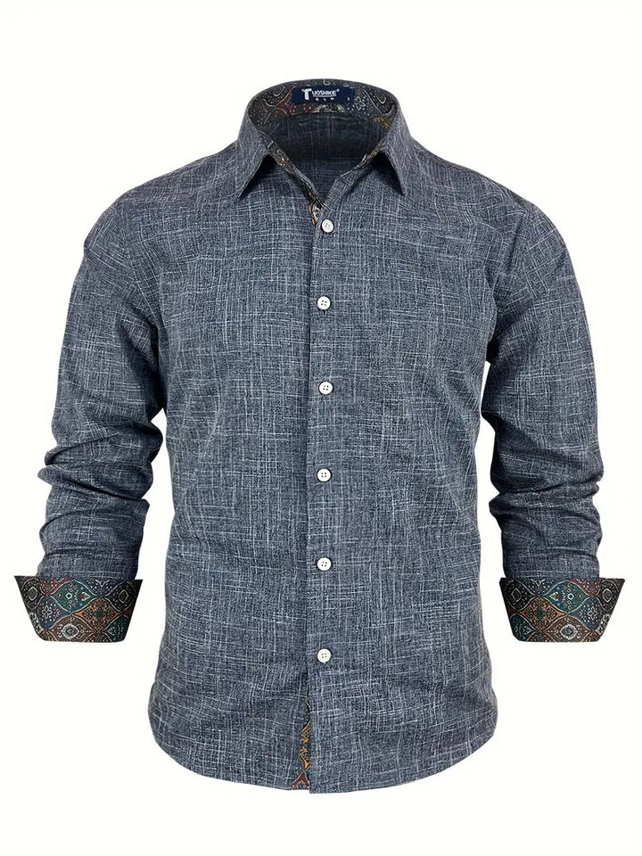 Rowland | Refined Contrast-Trim Button-Up Shirt