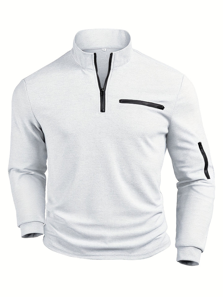 Harvey | Men's Textured Waffle Quarter-Zip Pullover