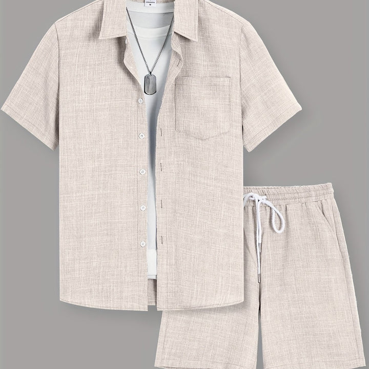 Lawson | Men's Lapel Shirt & Shorts Set