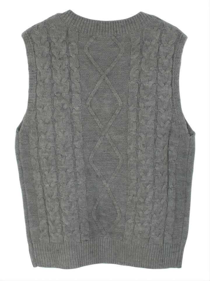 Cambria | Cable-Knit V-Neck Sweater Vest