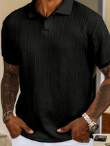 Liam | Men's Textured Knit Short Sleeve Polo