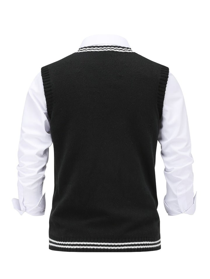 Winston | Cable-Knit V-Neck Sweater Vest