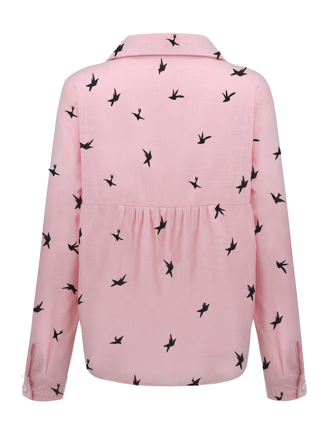 Phoebe | Bird Print Button-Up Shirt