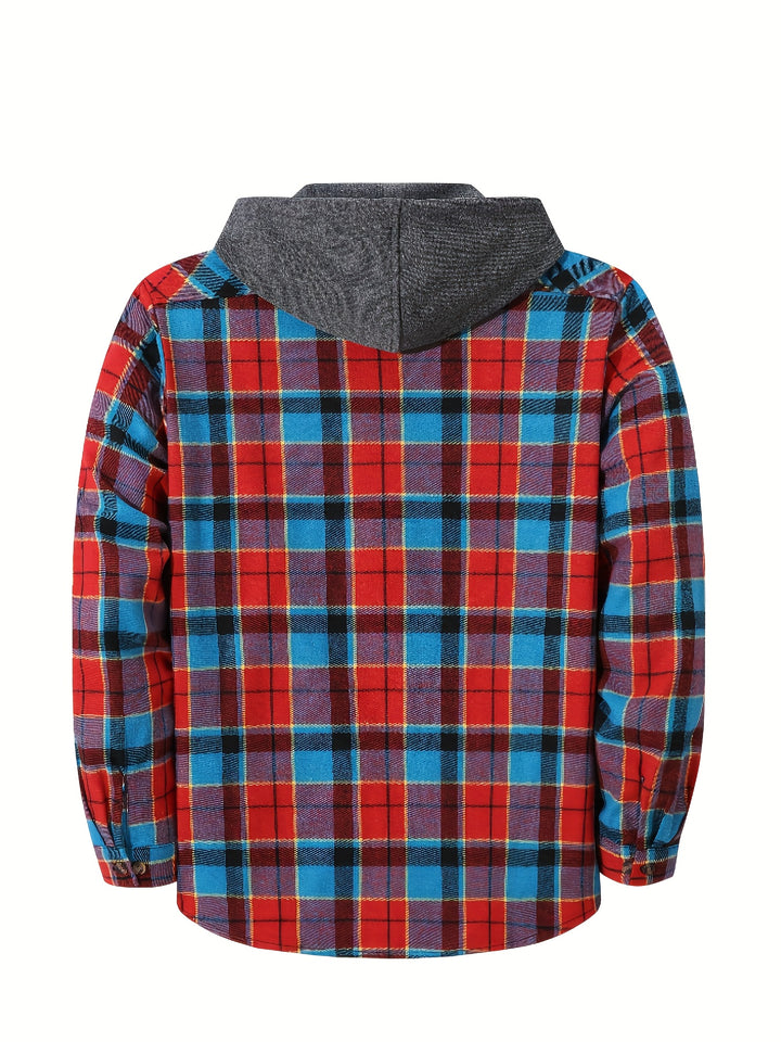 Foster | Rugged Plaid Hooded Shirt