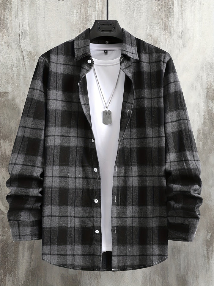 Bowen | Men's Plaid Flannel Long Sleeve Shirt