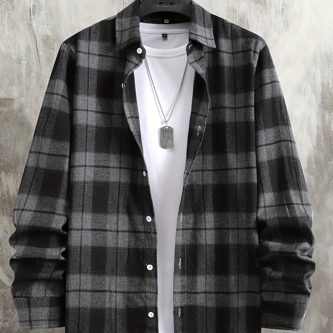 Bowen | Men's Plaid Flannel Long Sleeve Shirt