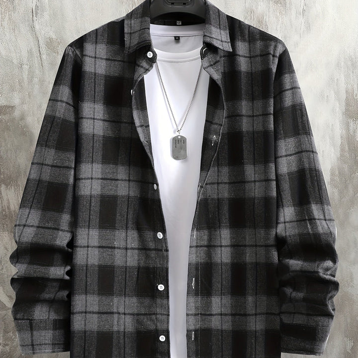 Bowen | Men's Plaid Flannel Long Sleeve Shirt