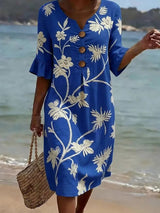 Lila | Floral Button-Front Dress
