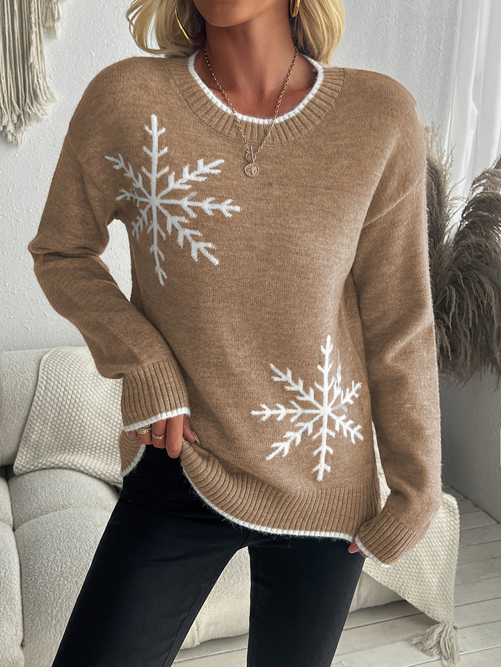 Clara | Snowflake Jacquard Sweater