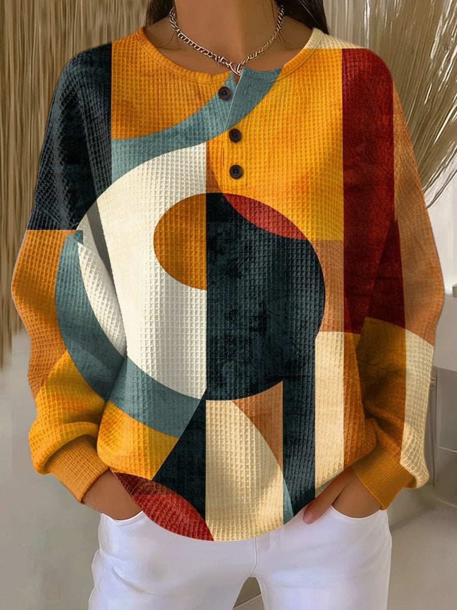Ines | Textured Geometric Sweater