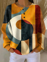 Ines | Textured Geometric Sweater