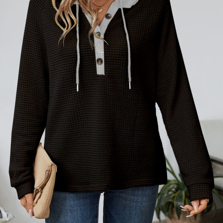 Della | Cozy Waffle-Knit Hoodie