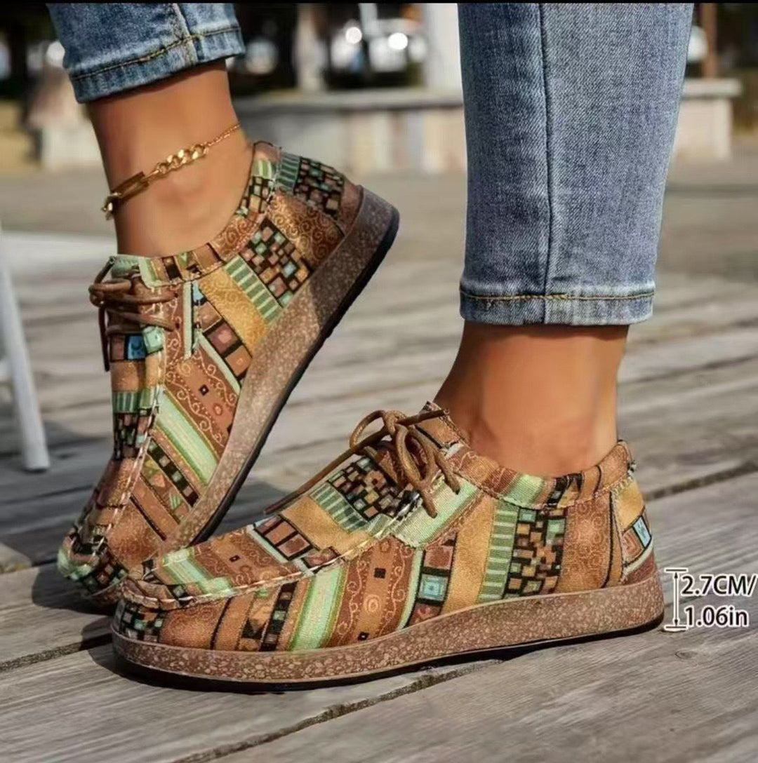 Faye | Boho Patterned Comfort Sneakers