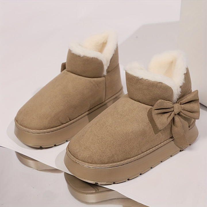 Noelle | Cozy Bow Ankle Boots