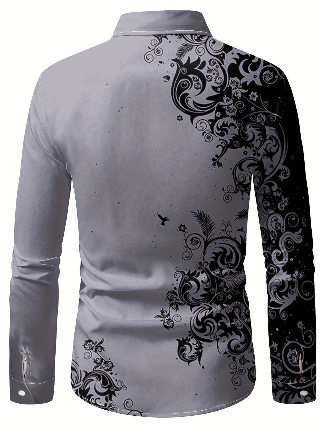 Walter | Men's Baroque Print Long Sleeve Shirt