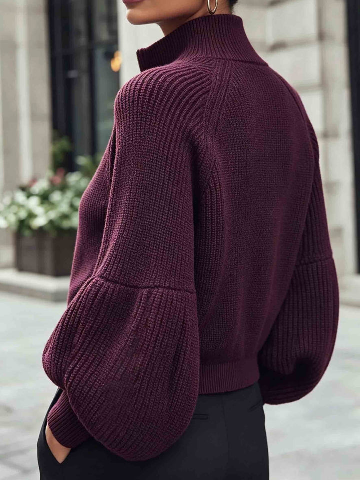 Margery | Sculpted Zip-Up Cardigan
