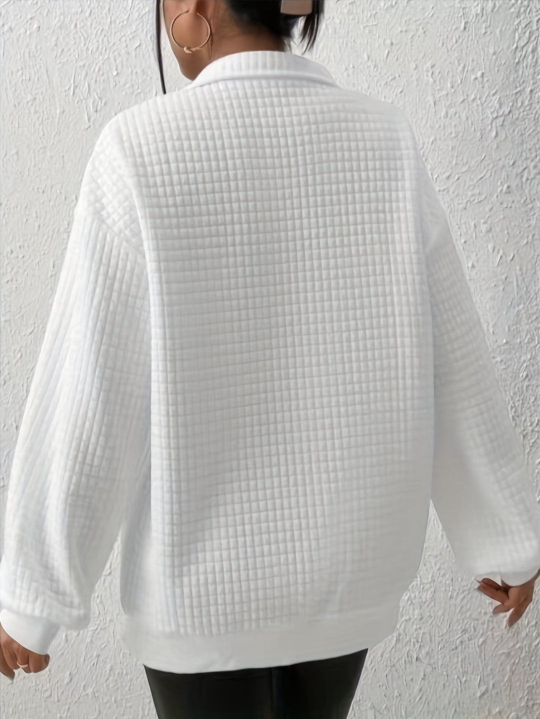 Adelina | Quarter-Zip Textured Sweater