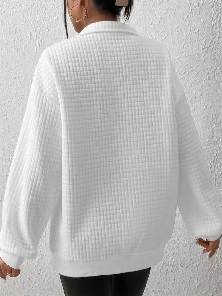 Adelina | Quarter-Zip Textured Sweater