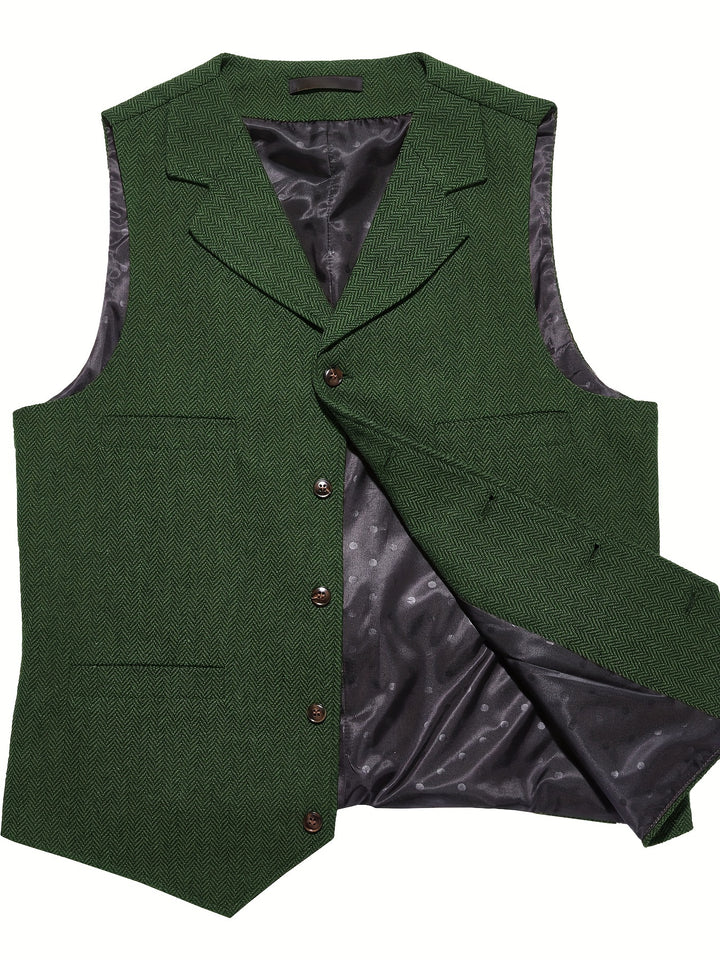 Archer | Herringbone Tailored Waistcoat
