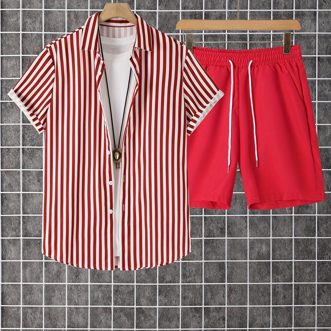 Cabot | Men's Print Short Sleeve Shirt & Shorts Set