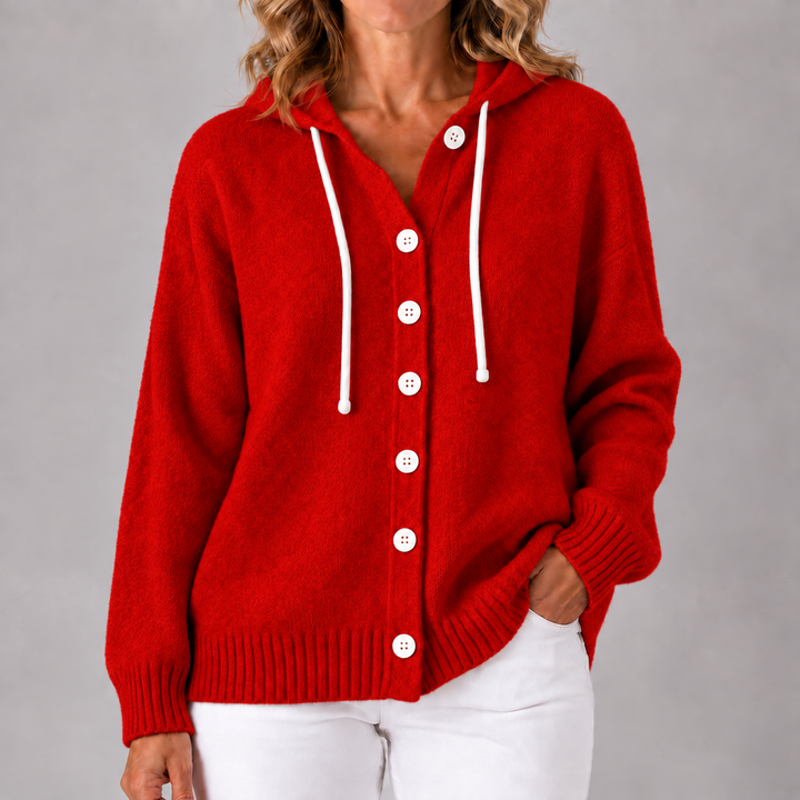 Lucinda | Cozy Hooded Button Cardigan