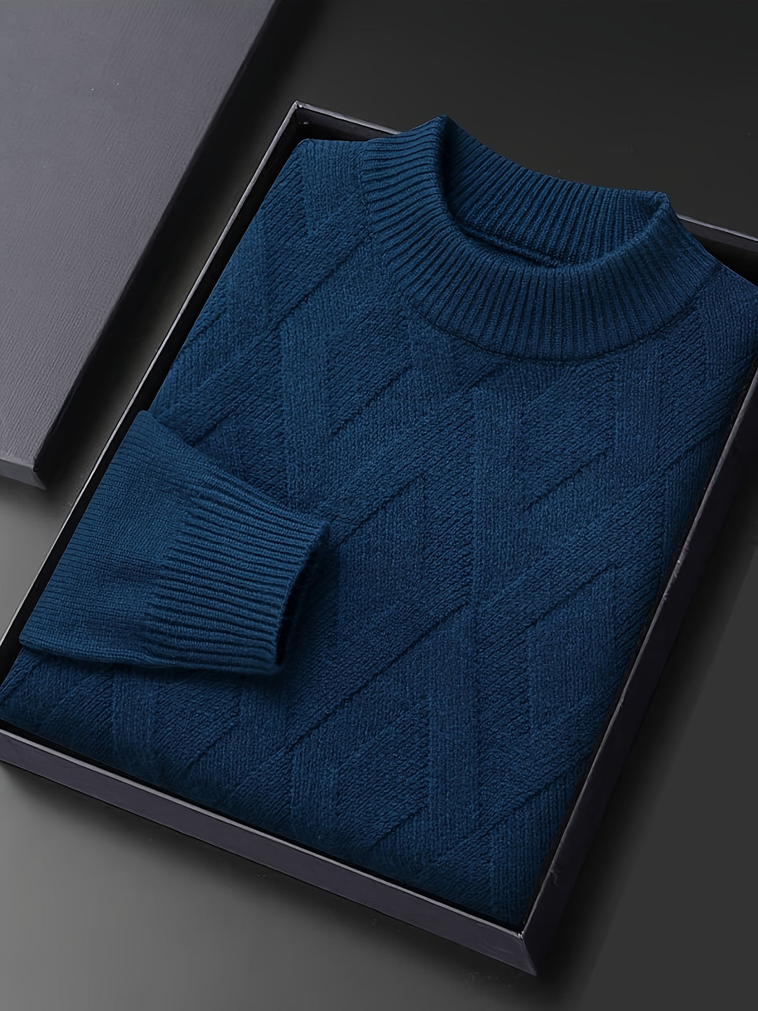 Elliot | Textured Mock-Neck Sweater