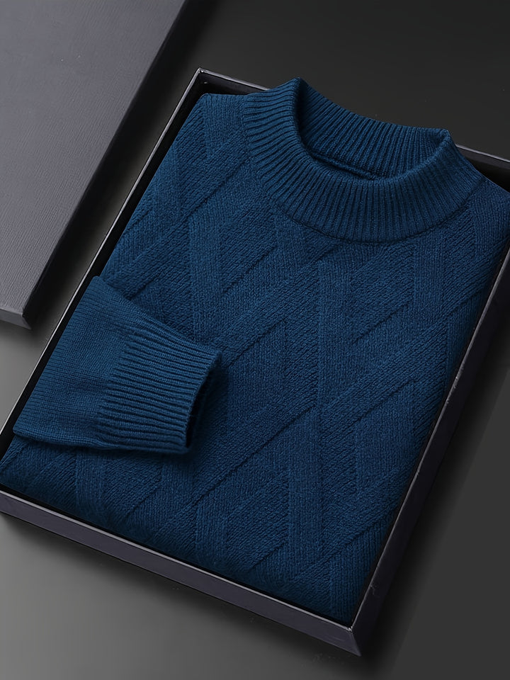 Elliot | Textured Mock-Neck Sweater