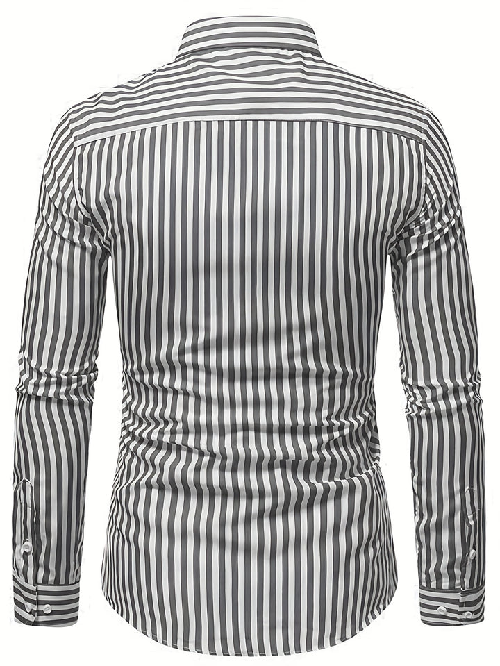 Roland | Men's British Stripe Long Sleeve Shirt