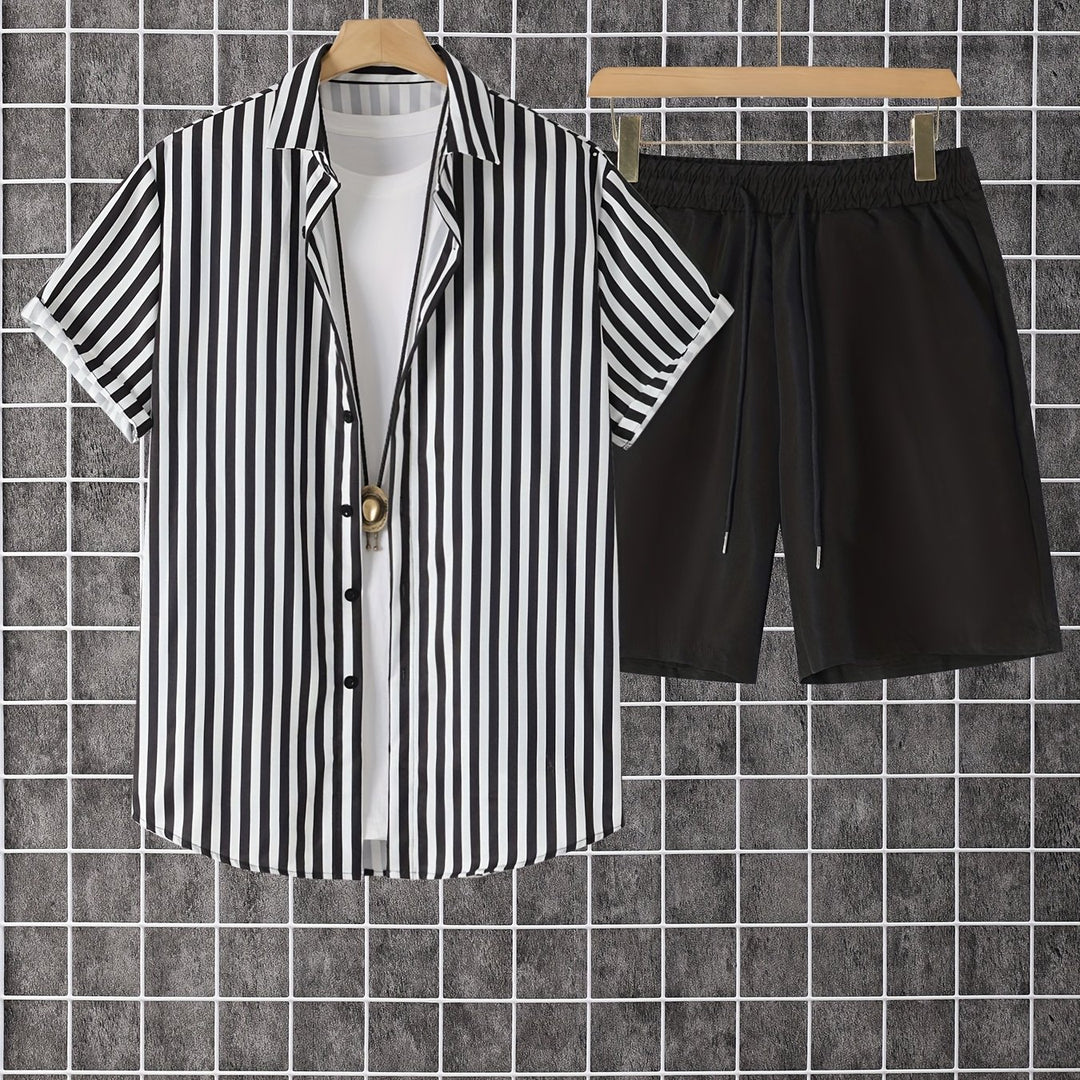 Cabot | Men's Print Short Sleeve Shirt & Shorts Set