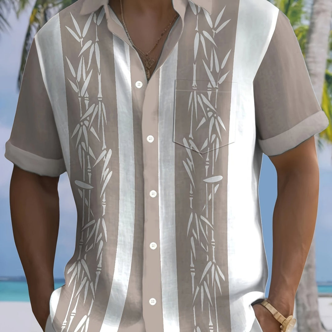 Kellan | Men's Hawaiian Color-Block Short Sleeve Shirt