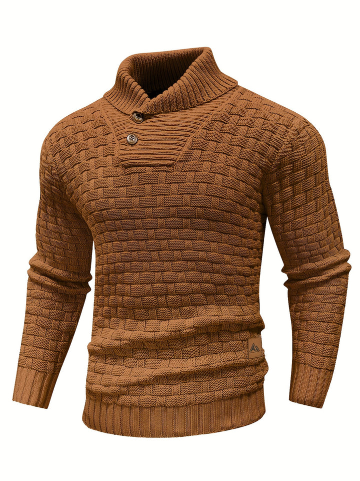 Cormac | Textured Shawl-Collar Sweater