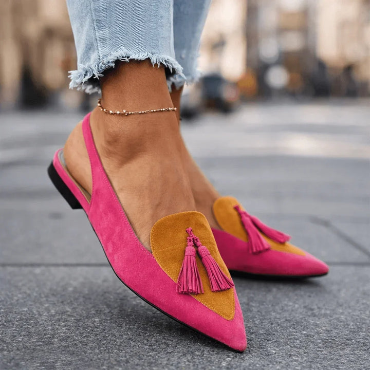Lucette | Tasseled Slingback Flats
