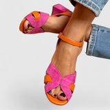 Marisa | Colour-Block Ankle-Strap Sandals