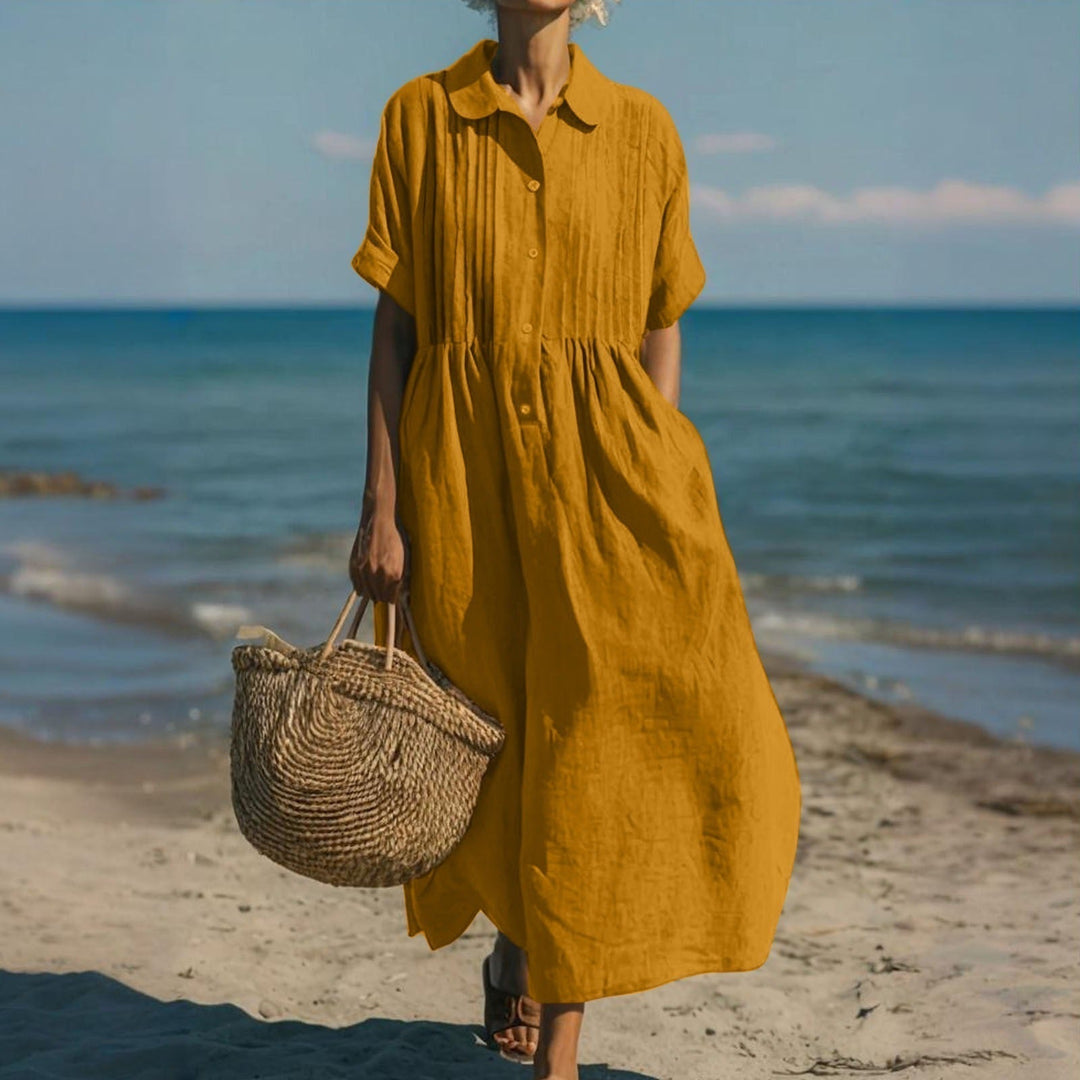Lydia | Relaxed Collared Shirt Dress