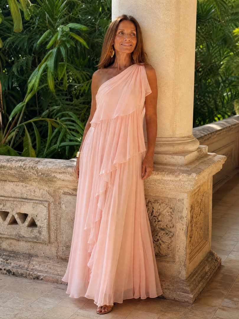 Rosaline | Flowing One-Shoulder Maxi Dress