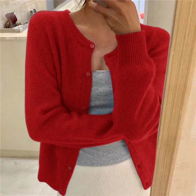 Adaline | Soft Knit Round-Neck Cardigan
