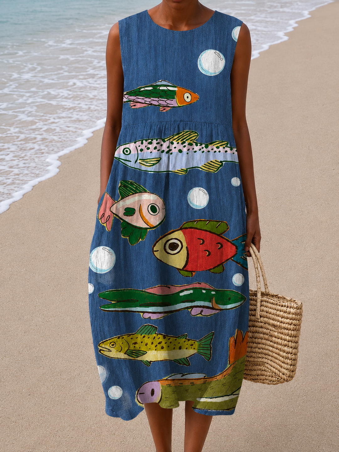 Freya | Sleeveless Relaxed Midi Dress