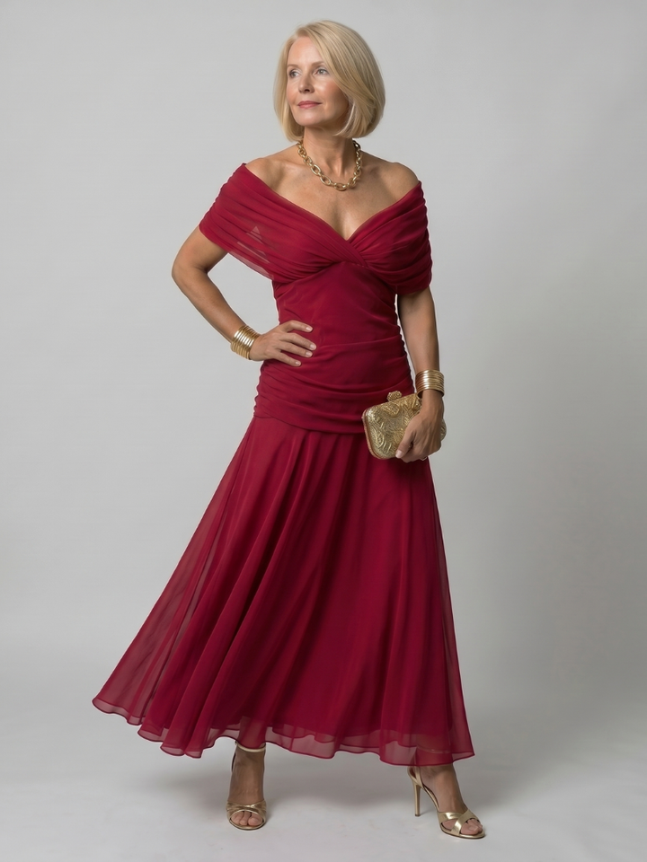 Delilah | Off-Shoulder Flowing Midi Dress