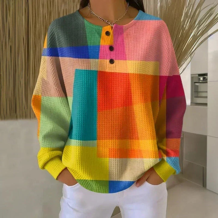 Verona | Textured Colorblock Top