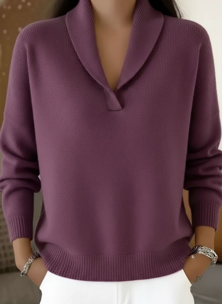 Vera | Shawl-Collar V-Neck Sweater