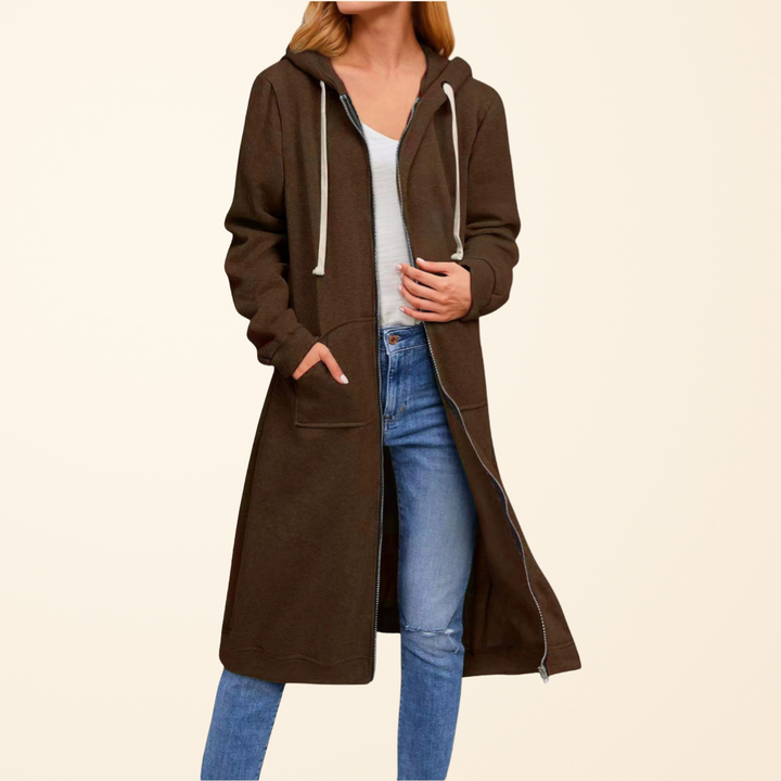 Brynn | Relaxed Zip-Up Longline Cardigan