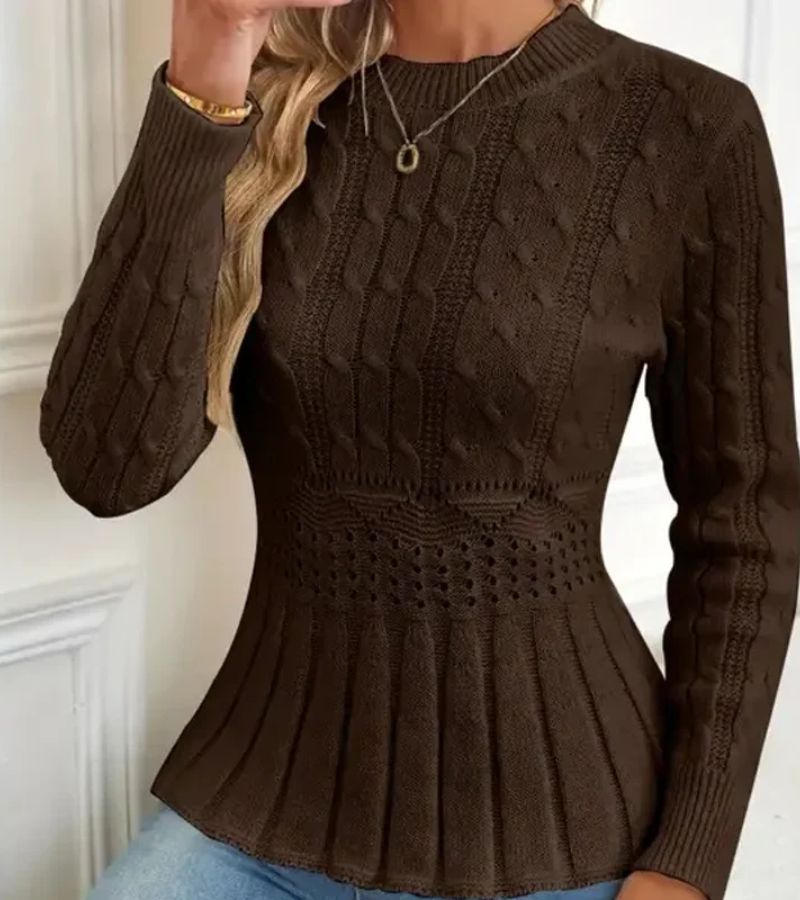 Lorenza | Textured Peplum Sweater