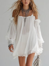 Éliane | Flowing Off-Shoulder Boho Dress