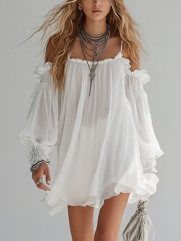 Éliane | Flowing Off-Shoulder Boho Dress