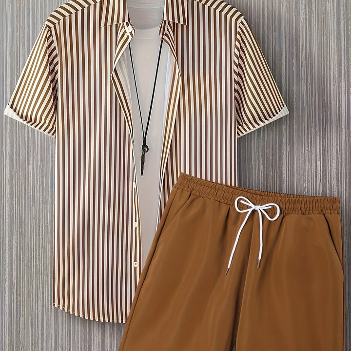 Cabot | Men's Print Short Sleeve Shirt & Shorts Set