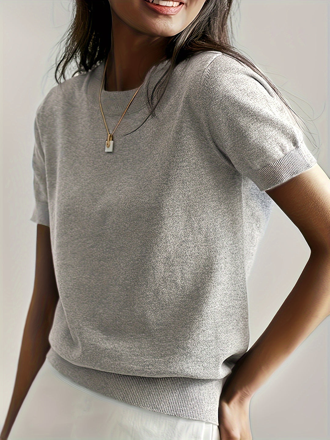 Margot | Refined Short-Sleeve Knit Top